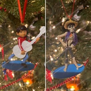 Set of 2 Disneys Hector and Coco Christmas ornaments